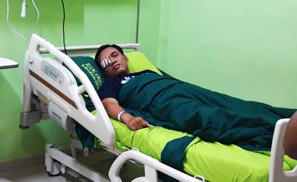 Bripka Andreas di RS Bhayangkara Surabaya