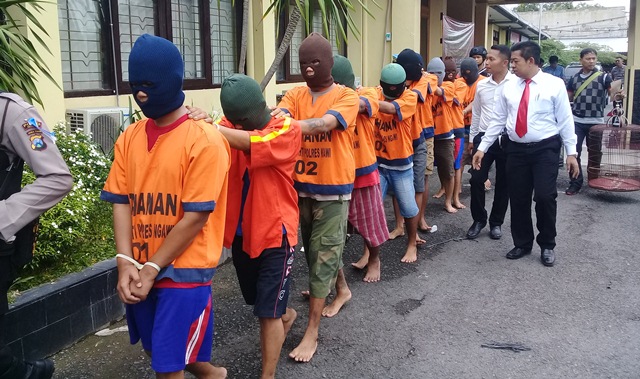 Para tahanan di Polres Ngawi