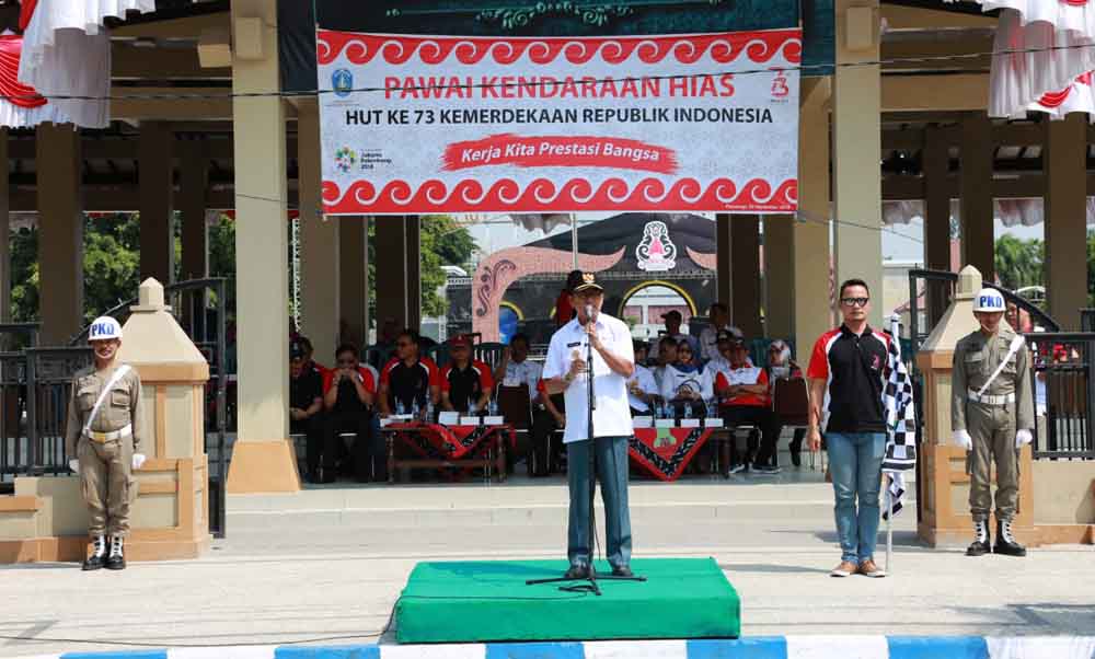 Buka Pawai Pembangunan, Wabup Ponorogo Kagumi Kreativitas Peserta
