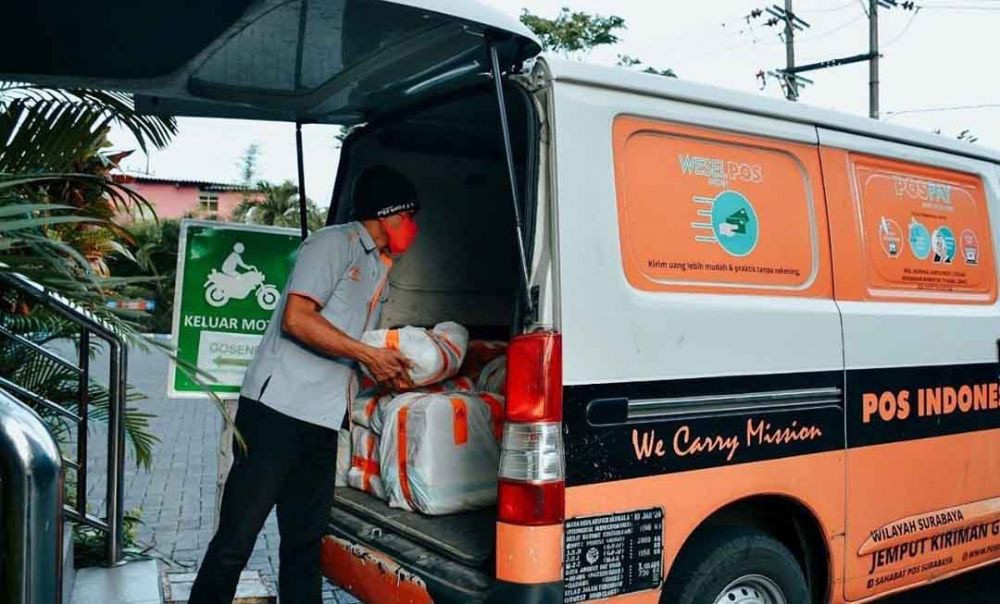 Pengiriman Lumbung Pangan Jatim melalui PT POS