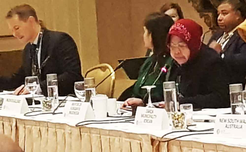 Di Amerika, Risma Bicara Pemulihan Kota Surabaya Pascateror Bom