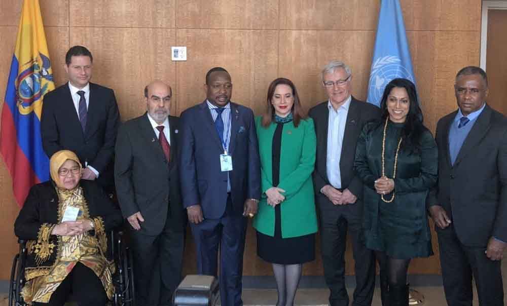 Wali Kota Surabaya Tri Rismaharini di Markas Besar PBB New York