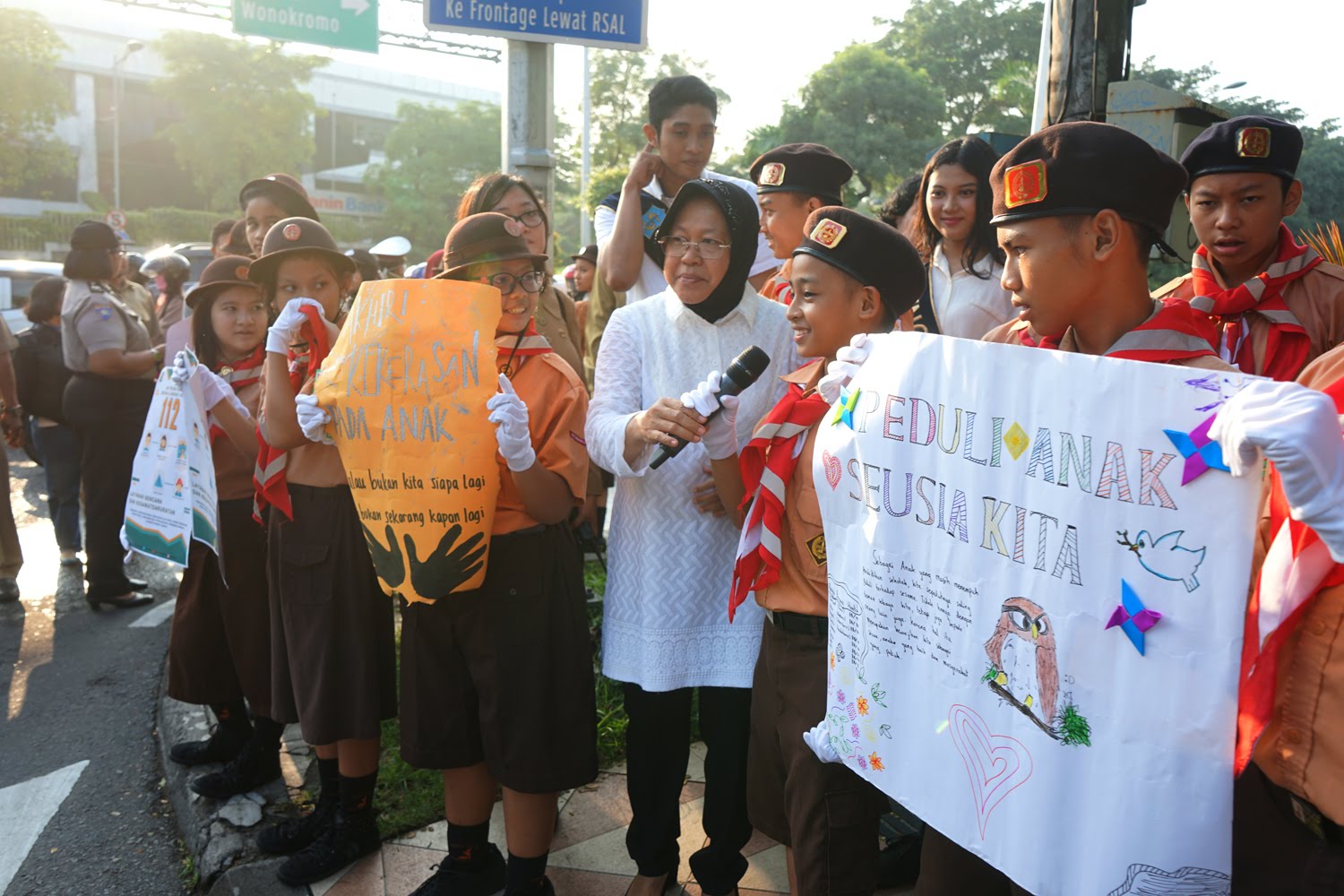 Wali Kota Risma saat kampanye perangi pelaku kekerasan kepada anak