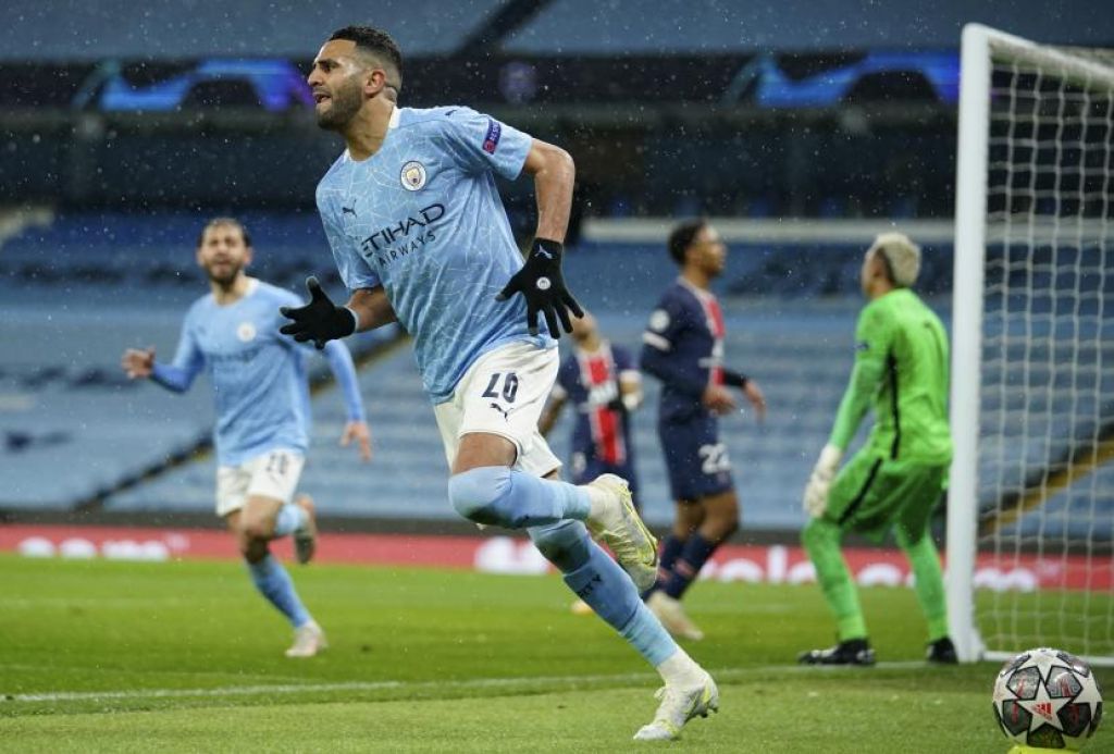 Riyad Mahrez dari Manchester City (Foto: AP Photo/Dave Thompson via Republika)
