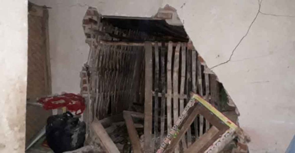 Rumah milik Kadimun yang rusak