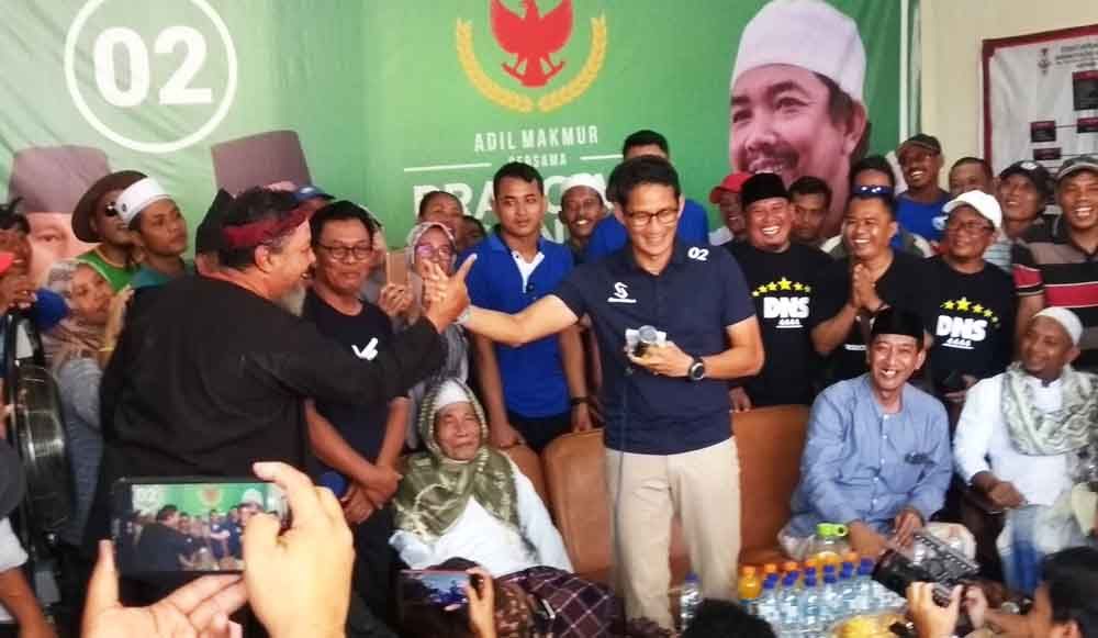 Cawapres Sandiaga Uno saat di Banyuwangi