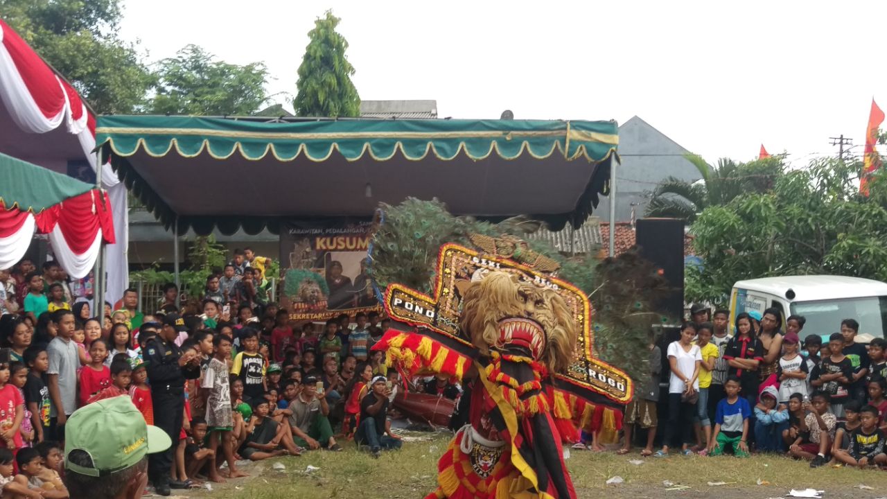 Reog salah satu yang ditampilkan saat jemput  boleh