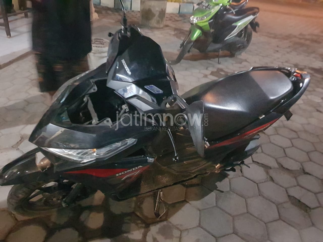 Sepeda motor yang dipakai korban saat kecelakaan/Foto: Irul Hamdani