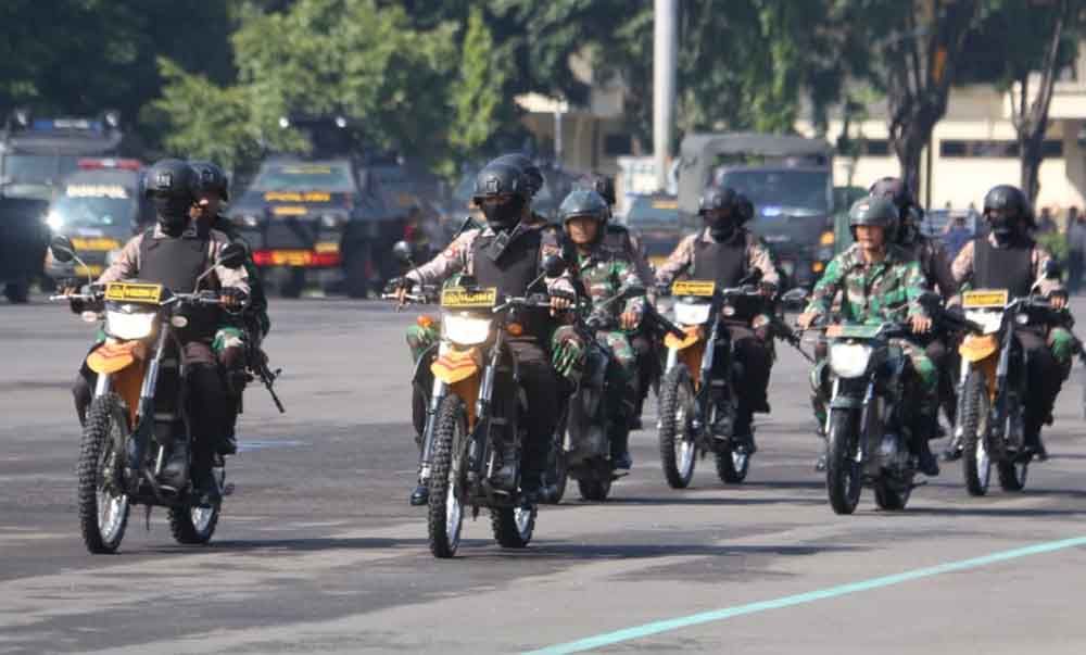 Simulasi Sispamkota di Lapangan Makodam V Brawijaya