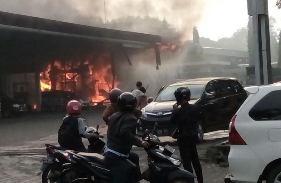 Kebakaran di SPBU SIER