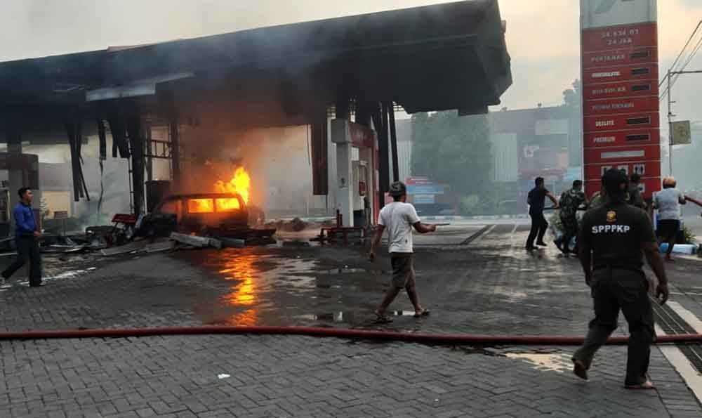SPBU terbakar di Ponorogo