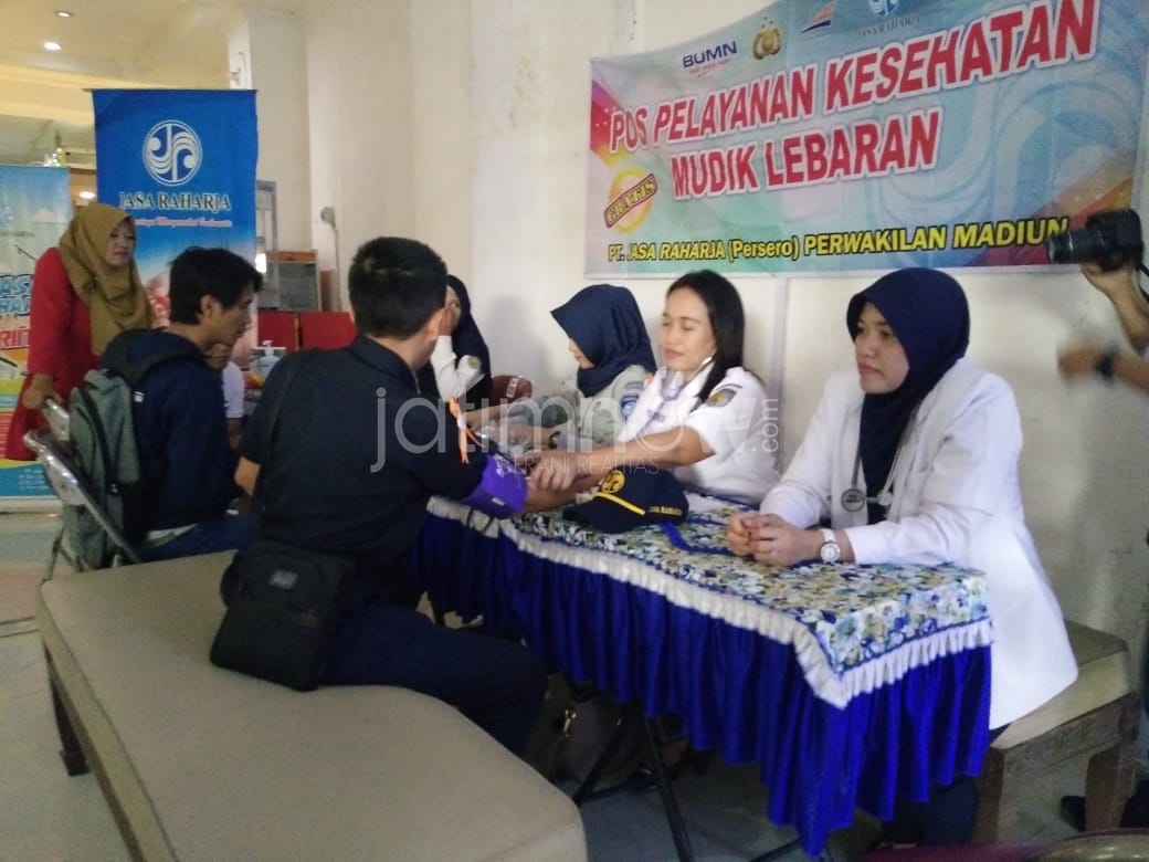 Arus Balik Lebaran, Ada Pemeriksaan Kesehatan Gratis di Stasiun Madiun