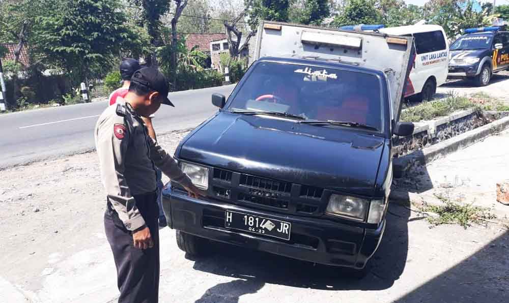 Mobil yang dikemudikan korban