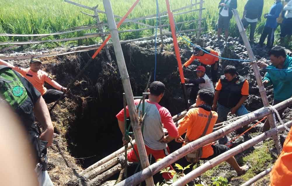 Sumur tempat tewasnya seorang PNS di Ngawi