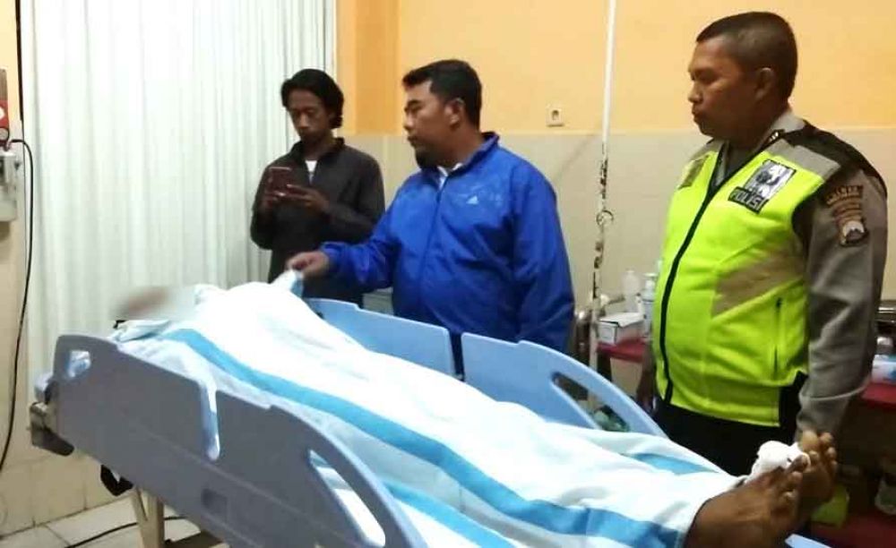 Korban saat berada di RSUD Blambangan