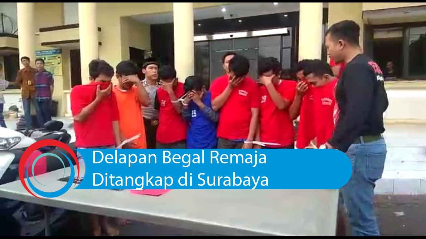 Video: Delapan Begal Remaja Ditangkap di Surabaya