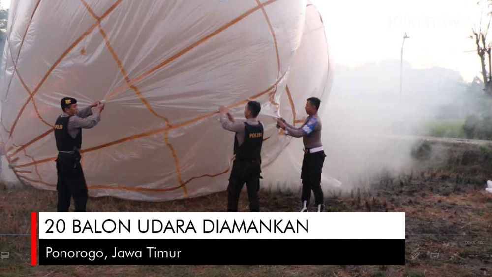 Video: 20 Balon Udara di Ponorogo Diamankan