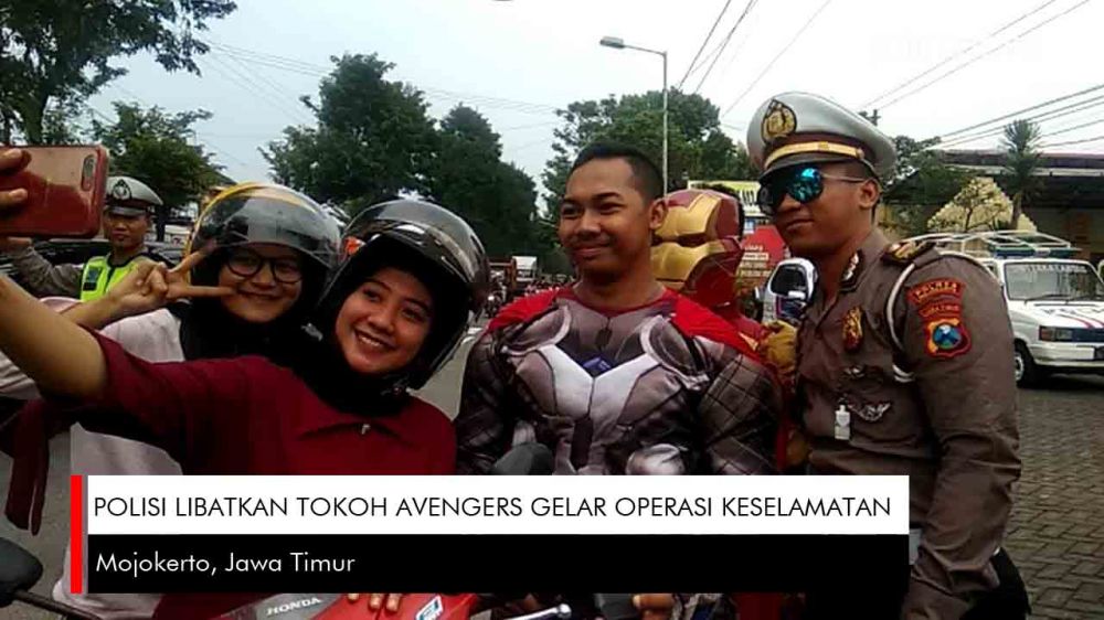 Video: Polisi Libatkan Tokoh Avengers Gelar Operasi Keselamatan
