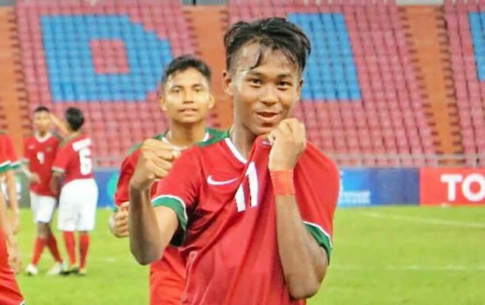 Mochammad Supriadi (16) saat berlaga bersama Tim Nasional Indonesia