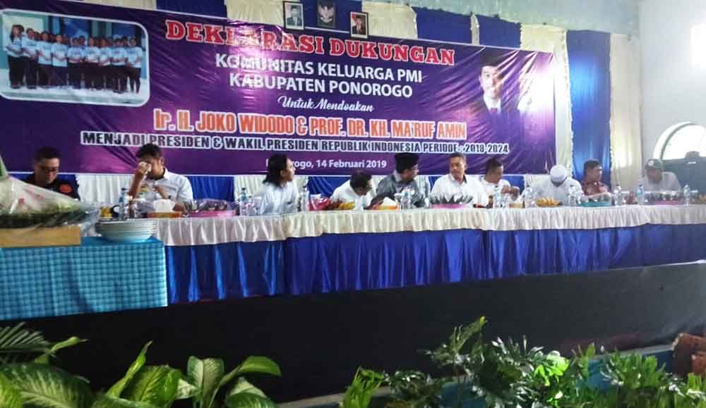 Deklarasi dukungan Jokowi-KH Ma'ruf di Ponorogo