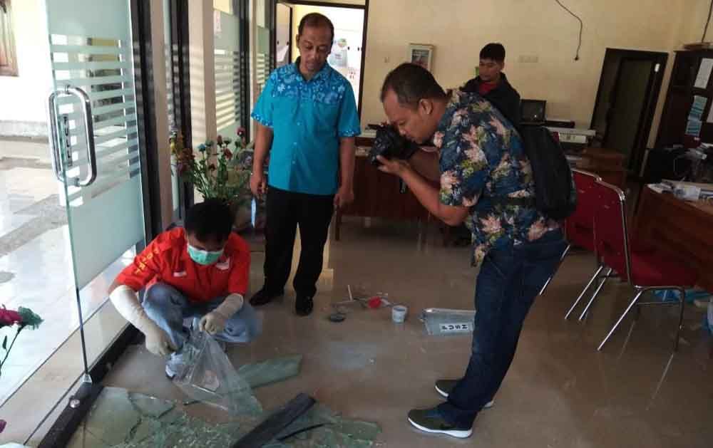 Olah TKP pembobolan balai desa di Tulungagung