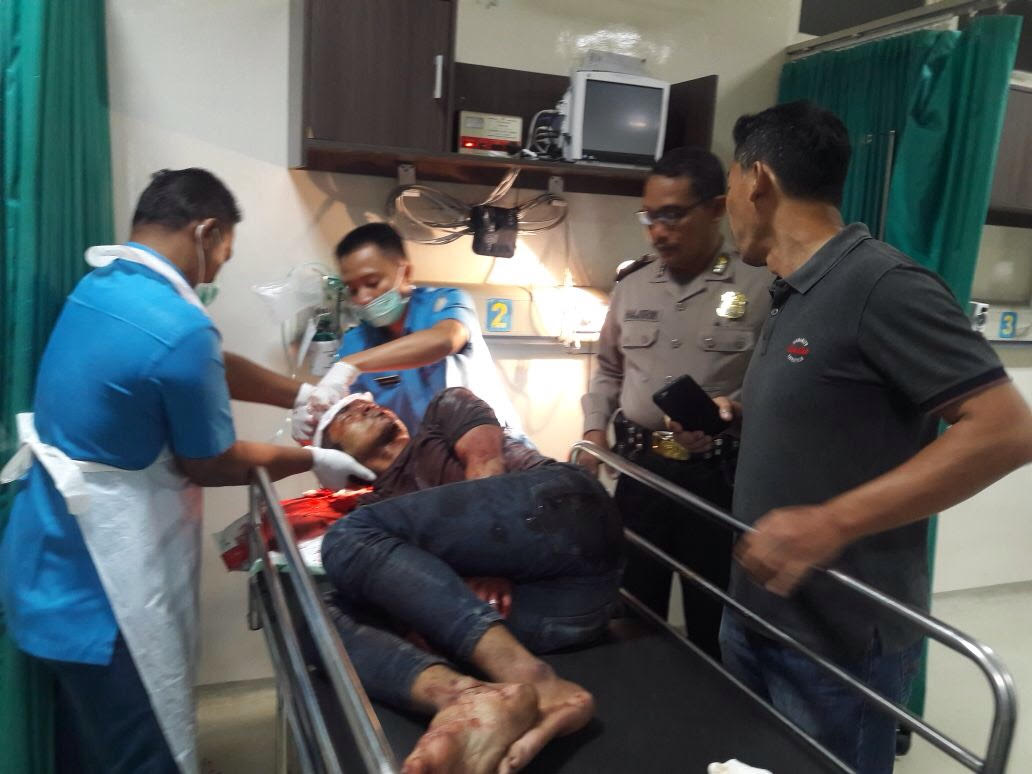 Rahmad ketika dirawat di rumah sakit.