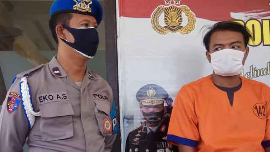Pelaku yang diamankan di Polresta Banyuwangi