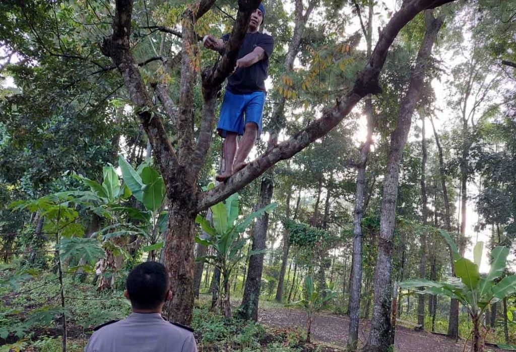 Tempat korban ditemukan tewas gantung diri