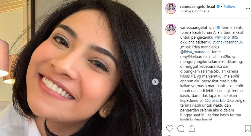 Bebas dari Medaeng, Vanessa Angel Aktif di Medsos Hingga ke Bali