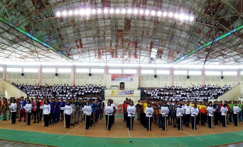 Peserta lomba voli Kapolres Cup di Magetan